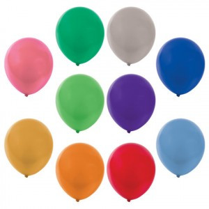 Шары воздушные ЗОЛОТАЯ СКАЗКА, 12" (30 см), КОМПЛЕКТ 50 штук, металлик, ассорти 10цв., пакет, 105004