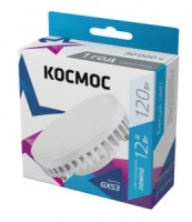 Космос GX53 св/д 12W(1150lm) 4500K 4K 28x75 матов. Lksm_LED12wGX5345C