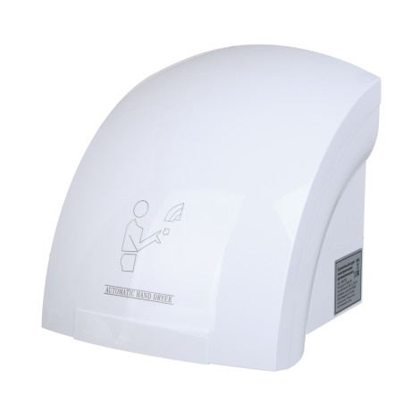 Сушилка для рук электрическая, автоматическая, мощность 1.8 кВт, пластик, белый
