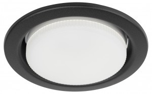 ЭРА GX53 KL35 SBK св-к встр 106х38(90) черный матовый с монт.кольцом 1053