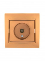 Lezard Мира роз. TV СУ 1 мест. металлик золото (RG6, оконечн.) (корпус PC) 701-1313-130