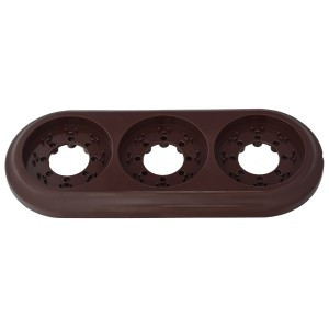 Bylectrica РЕТРО рамка 3 мест. (ABS-пластик), ШОКОЛАД ЮЛИГ.735212.472 шоколад
