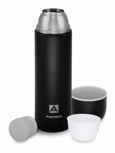 Термос Арктика 105-1200 узк.горло 1,2л нерж.сталь текстурный черный