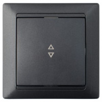 Bylectrica СТИЛЬ выкл. 1 кл. СУ проходной черный графит, (С610-807 черный графит)