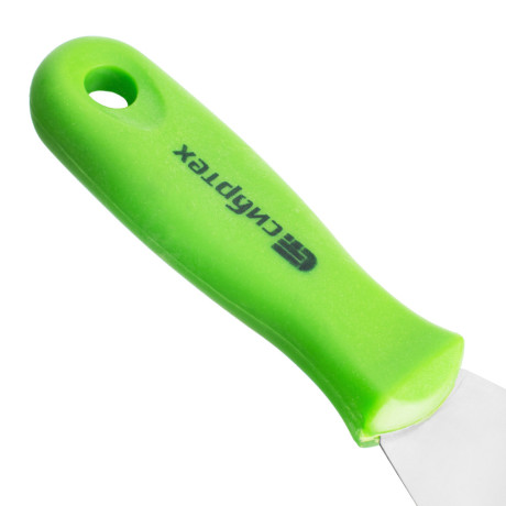 Шпательная лопатка из нержавеющей стали, 80 мм, пластмассовая ручка Сибртех