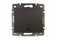 Lezard RAIN мех. выкл. СУ 1 кл. черный графит матовый, инд. (корпус PC) 703-4188-111