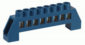 ЭРА шина N ноль ШНИ-8х12-8-Д-Синий 8 отв. в комб. изоляторе на DIN-рейку (уп.10шт, цена за шт) 62955