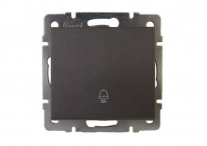 Lezard RAIN мех. кнопка звонка  СУ 1 кл. черный графит матовый (корпус PC) 703-4188-103