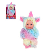 ИГРОЛЕНД Пупс в кигуруми 12 см, PVC, PP, полиэстер, 10,2х5х17 см