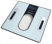 Весы напольные эл. Galaxy GL-4852 (стекло) 180кг дел.100гр, сенсор, 30*30см, CR2032 в компл.