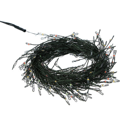 СНОУ БУМ Гирлянда эл. нить росы мишура 10м, 280LED, мульти, пост.свеч., мед.провол., зел. цвет, 220В