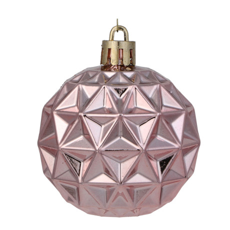 СНОУ БУМ Набор шаров 6 см, 6 шт, розовый, 26-173