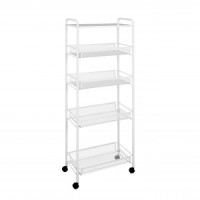 Этажерка Ладья на колесиках 25КС (БЕЛ)44*25*119 полка+4корз(до10кг каждая)d=12мм Э443Б под заказ ЗМИ