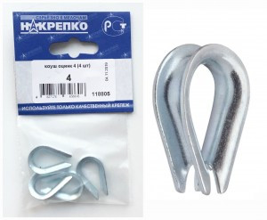 Коуш оцинкованный 4 (4 шт BL) (цена за уп) НАКРЕПКО 118805