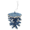 СНОУ БУМ Набор декоративных украшений "Шишки" 5,2x7,4 см 2 шт, пластик, глиттер, синий