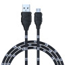 FORZA Кабель для зарядки Питон Micro USB, 1м, 2А, тканевая оплётка, 3 цвета, пакет