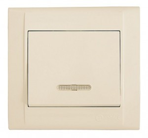 Makel Defne выкл. СУ 1 кл. крем. (инд.) 42010021