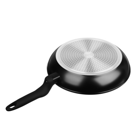 SATOSHI Стоун Сковорода литая с крышкой d28см, антипригарное покрытие мрамор, индукция