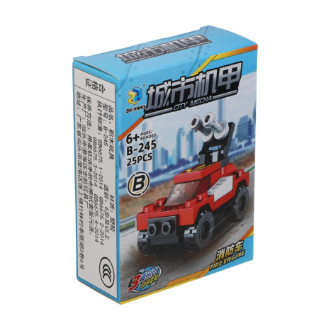 ИГРОЛЕНД Конструктор "Городские машинки" 8 в 1, 8х3,5х11 см, ABS