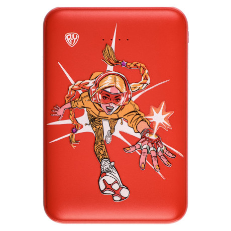 BY Аккумулятор мобильный, 5000мАч, 2xUSB, 2А, Герои, ЗАРЯ