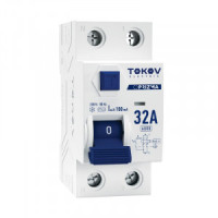 TOKOV Electric выкл. дифферинциальный(УЗО) 2P (1P+N) 32А 100мА тип AC 6кА  TKE-PZ60-RCDM-2-32-100-AC