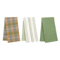 BY COLLECTION Полотенце кухонное 3шт 50х70см, 100% хлопок, зеленый