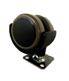 Колесо мебельное на площадке с прорезиненным роликом Ø 50мм