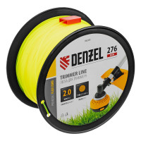 Леска для триммера круглая, 2,0мм х 276м, на DIN катушке FLEX CORD, Denzel