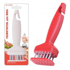 Размягчитель д/мяса, 16*5,7*3см (кратность 6шт!!!), пластик, нерж.сталь JH80-30 Мультидом