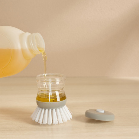 VETTA Щетка для посуды с мыльницей и дозатором, пластик, 8см