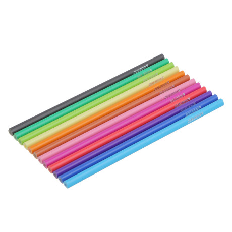 BY Русские супергерои Карандаши цветные, 12 цветов, в форме сердца, точилка, пл.бокс, "Джуниор"