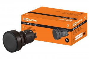 TDM Кнопка SB7-EA21 d22мм 1з черная  (10!) SQ0746-0017
