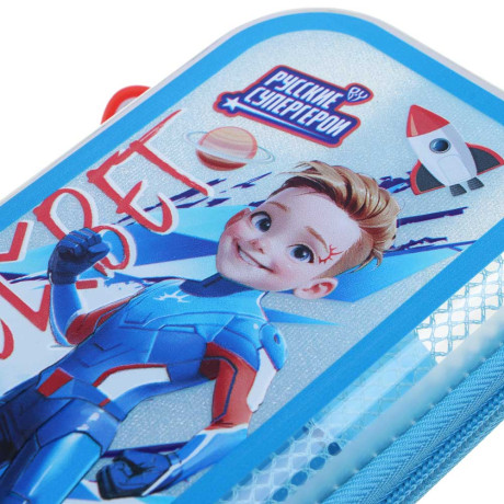 BY Русские Супергерои Пенал каркасный, 22х10х4,5см, 1отд., откид.планка, сетка, "Пересвет джуниор"