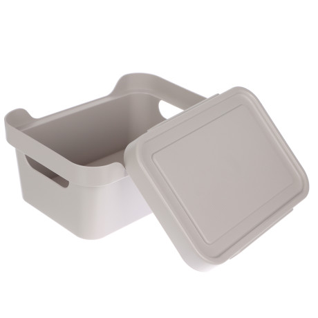Ящик с крышкой универсальный Luxe, 270х190х120мм, 4,6л, светло-бежевый