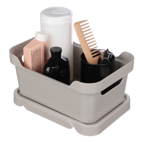 Ящик с крышкой универсальный Luxe, 270х190х120мм, 4,6л, светло-бежевый