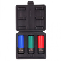 Набор головок ударных 6-гранных удлиненных для колесных дисков (17,19,21 мм) 1/2&quot; 3 шт Stels