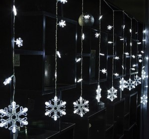 Гирлянда-занавес ULD-E2706-100/DTA Снегопад 100LED белый 2.7x0.6/10нит 8реж. IP20 Uniel