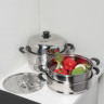Мантоварка, 28см, нержавеющая сталь, 3 яруса