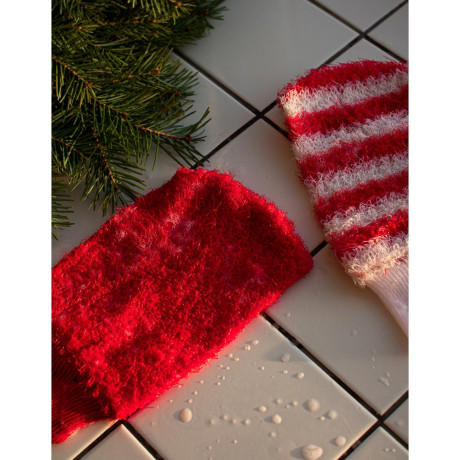 ЮL Мочалка рукавица банная с отшелушивающим эффектом, полипропилен,  11х19см, 6-12 цветов