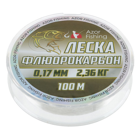 AZOR FISHING Леска флюрокарбоновая 0,17мм, 100м