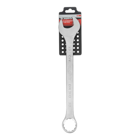 Ключ комбинированный, 32 мм, CrV, матовый хром Matrix
