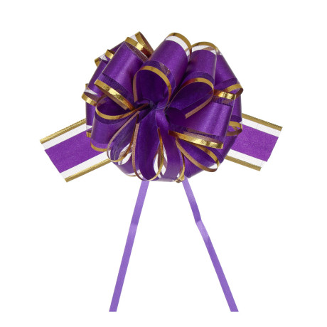 Бант - шар, диаметр 10,5 см (3,2x80 см), PP, 6 цветов, арт 1