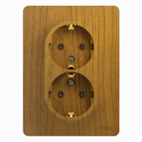 Systeme Electric GLOSSA роз. СУ 2 мест. темный дуб (пл.осн., земля) GSL000524 (10!)