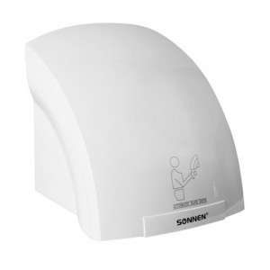 Сушилка д/рук SONNEN HD-688, 2000 Вт, время сушки 25 секунд, пластик. белая, 604192