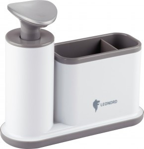 Диспенсер для жидкого мыла/моющ средства SAUBER 0,3л (21,5*8*20см) органайзер д/хран 105845 Leonord