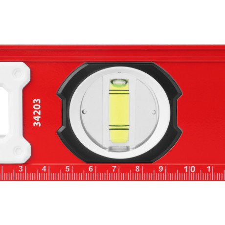 Уровень алюминиевый, фрезерованный, 3 глазка, рукоятки, 1000 мм Matrix