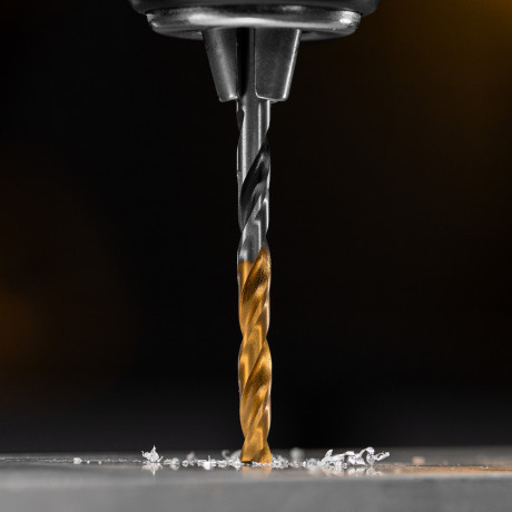 Сверло спиральное по металлу 4 x 75мм, Р6М5, Golden Tip, многогранная заточка Denzel