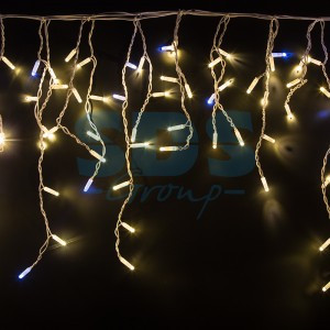 Гирл-бахрома ул. Айсикл 176LED т-бел 4,8*0,6м/48н.мерц.соед.бел.ПВХ IP65 без б/п 255-166 Neon Night