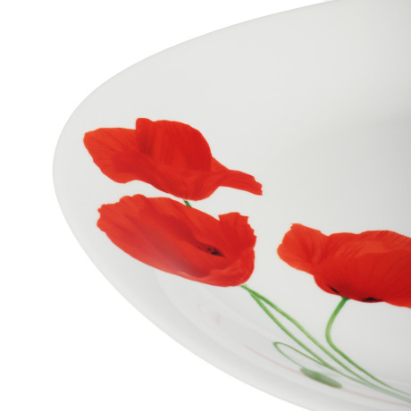 MILLIMI Маки Тарелка десертная, опаловое стекло, 28см, квадратная форма