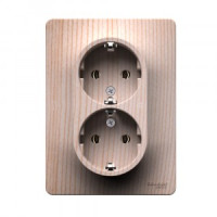 Systeme Electric GLOSSA роз. СУ 2 мест. (земля) 16А сосна GSL001524 (6!)